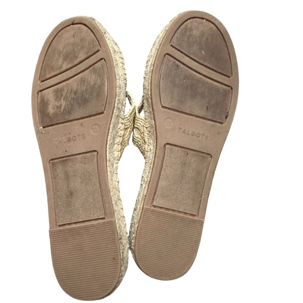 Talbots Hester Crisscross Raffia Espadrille Flat Sandals 11 - Picture 14 of 15